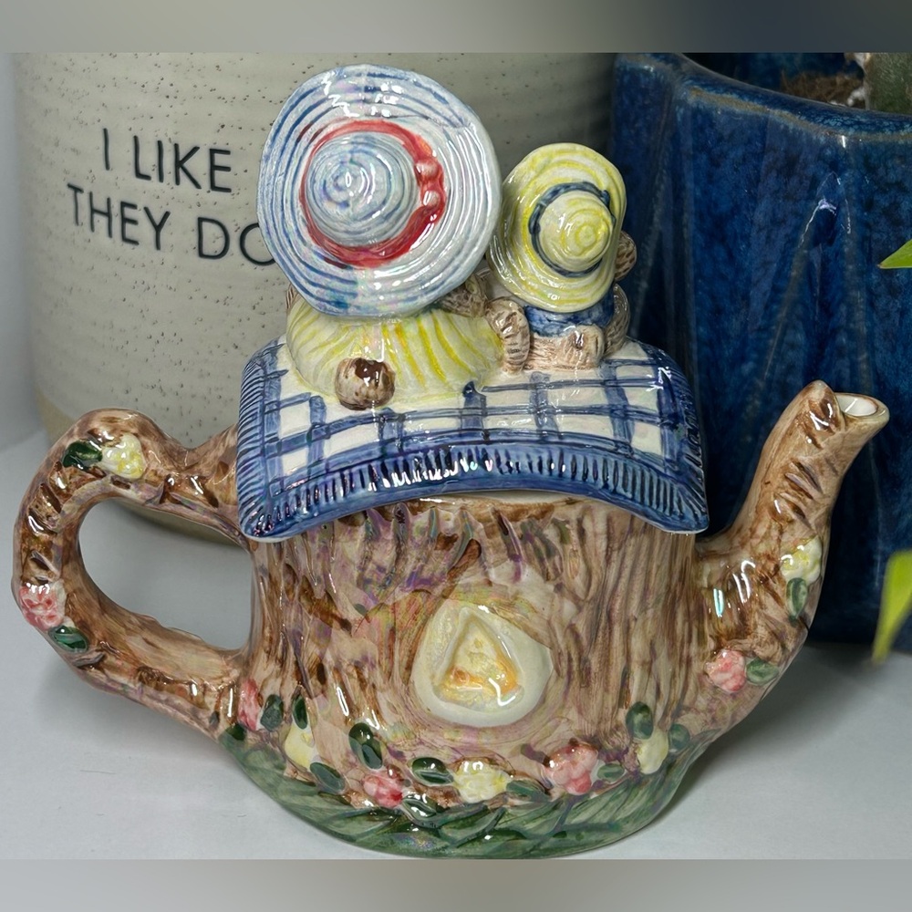 🐕3/20 Vintage Teddy Bear Picnic Teapot - Picture 2 of 8